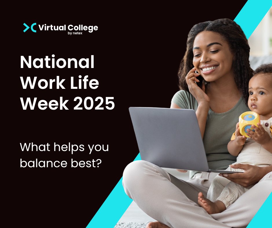 virtual_college's tweet image. This week is #NationalWorkLifeWeek, a chance to reflect on how we balance our professional &amp;amp; personal lives.

We’d love to hear from you:
What helps you achieve balance the most?

#WorkLifeWeek #WellbeingAtWork #LearningAndDevelopment #ProfessionalGrowth #ProfessionalDevelopment