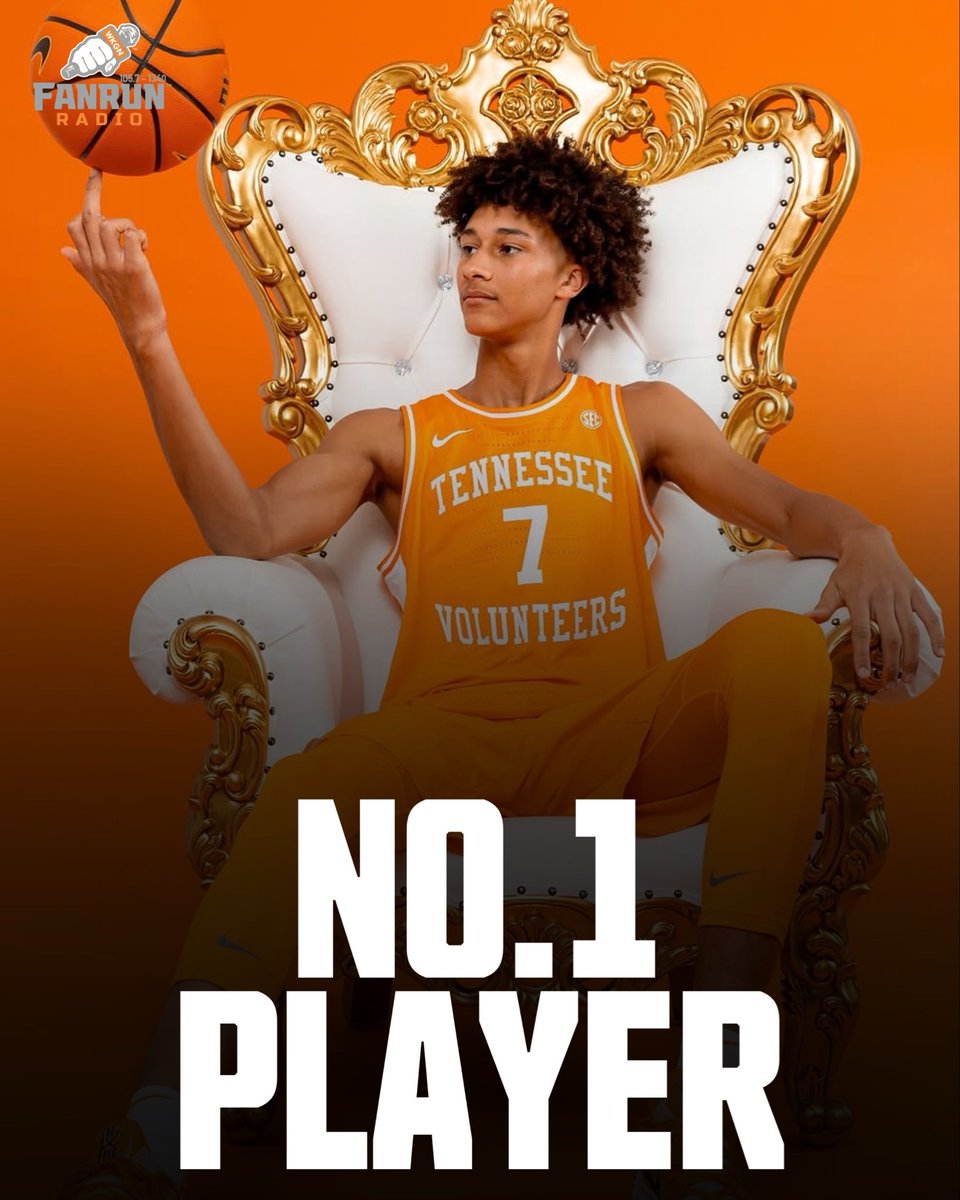 FOXSportsKnox's tweet photo. BREAKING: Tennessee Forward Nate Ament has been upgraded to the No. 1 player in the 2025 recruiting class on 247Sports:

The 6’10 five-star from Virginia has been given a 100 rating in addition to being No. 1, jumping from No. 4.

Ament has impressed so far in practice and will be one of the most fascinating freshman in the country this season. 

Barnes identified his guy and he may become the best freshman player we’ve ever seen in orange and white. 

#ForTheFans