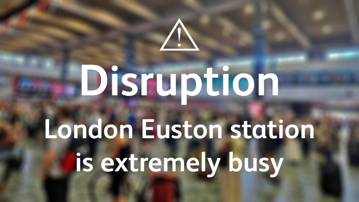 ⚠️ There’s disruption at Euston this afternoon after the station was evacuated for a short period

🚉 The station has safely reopened, but passengers should check <a href="/nationalrailenq/">National Rail</a> for the latest train info

💛 Be safe 💛 Be patient 💛 Be kind