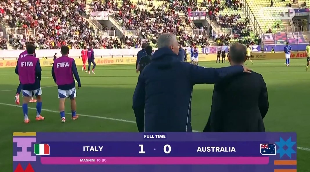 foet247europa's tweet image. A Mattia Mannini penalty saw Italy beat Australia 1-0 in Valparaíso. #U20WC #ITAAUS