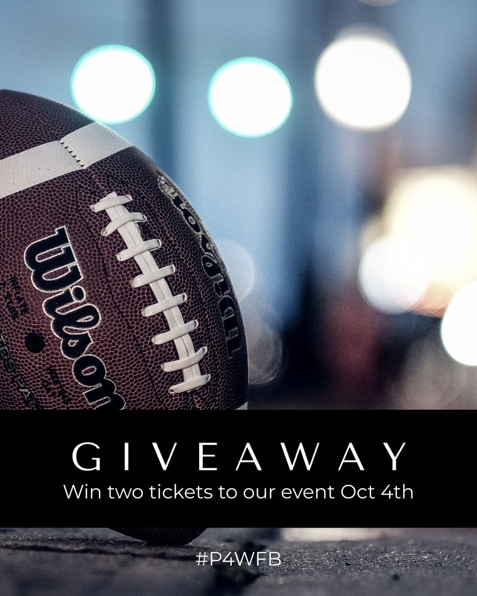 We are giving away a pair of tickets to our fundraiser this Saturday! A chance to connect with <a href="/GoElks/">Edmonton Elks</a> legends "Gizmo" Williams and Brian Kelly! Here is how to enter!
✅️ Must be following P4WFB 
✅️ Re-tweet this post
✅️ Tag the person you would bring

Good Luck!