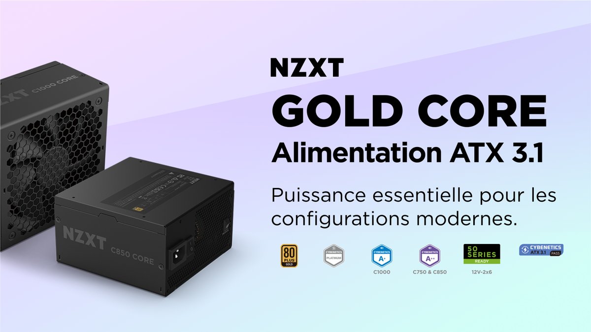 Découvre les nouvelles alimentations NZXT Série C Gold Core !

Conçues pour la performance, ces alimentations sont prêtes à alimenter même les composants les plus exigeants.

La puissance en laquelle tu peux avoir confiance : bit.ly/3Kp0gZs