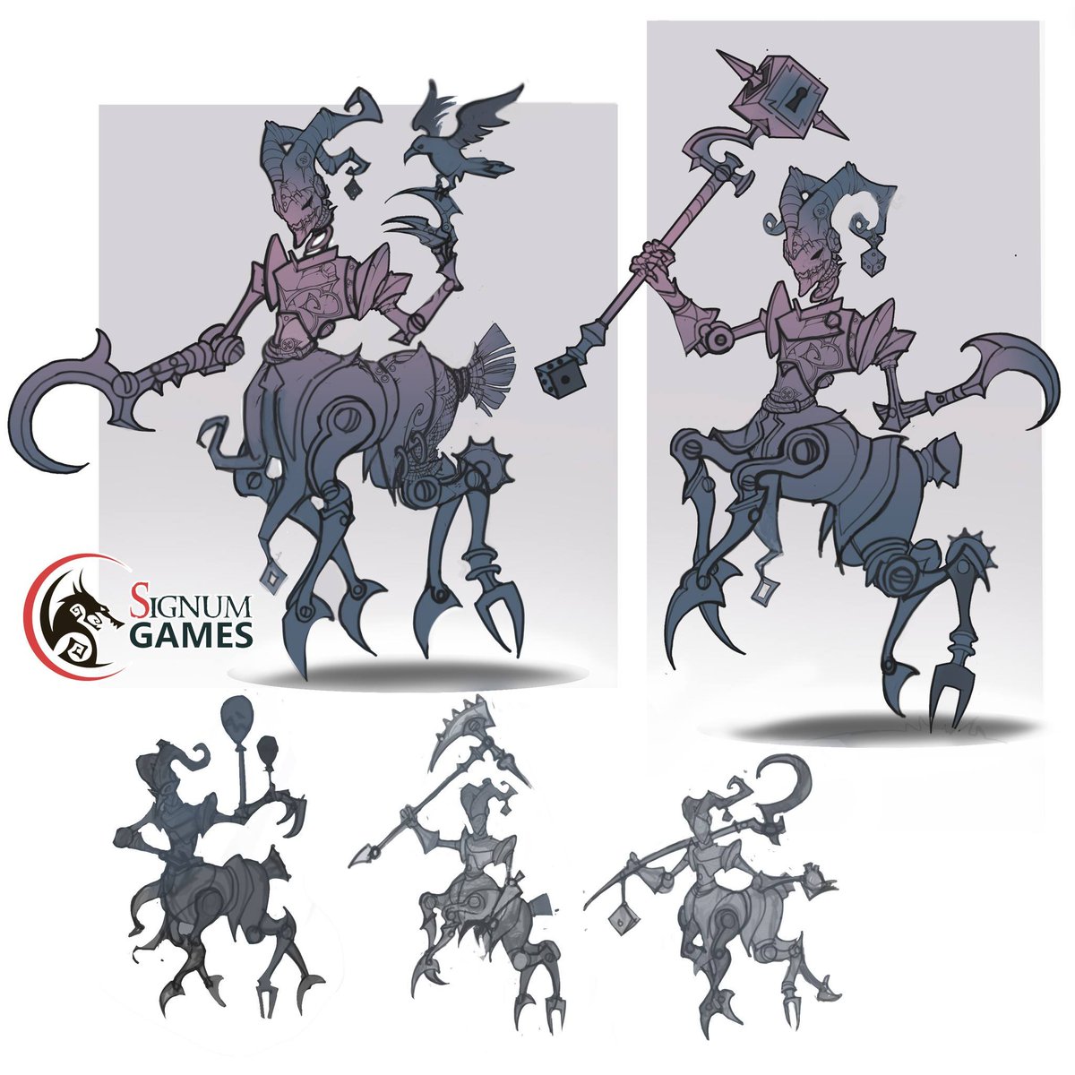 During the war, crops must be protected from soldiers, and inventors have created scarecrows that can complete this task.

#LegendsOfSignum #LegendsOfSignumWarseer #characterdesign #scarecrow #grimdarkfantasy #conceptart #halloween #halloween2025 #signumgames
