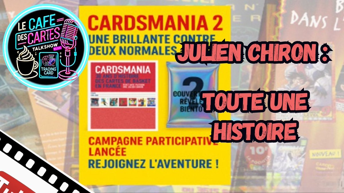 ☕️ lundi 21h en live twitch et YouTube le #CaféDesCartes reçoit <a href="/julien_chiron/">Julien Chiron</a> pour le lancement de son 2eme ouvrage 
Si tu as des questions le tchat du live ou en réponse ici. 
Les actus de <a href="/Chaussette152/">Mᴀᴅᴀᴍᴇ Chaussette 🧦</a> et les cartes de la semaine de <a href="/jeanbagate/">Gate Jb</a> et <a href="/nounoursgrospet/">Niko CardsAddict</a>
