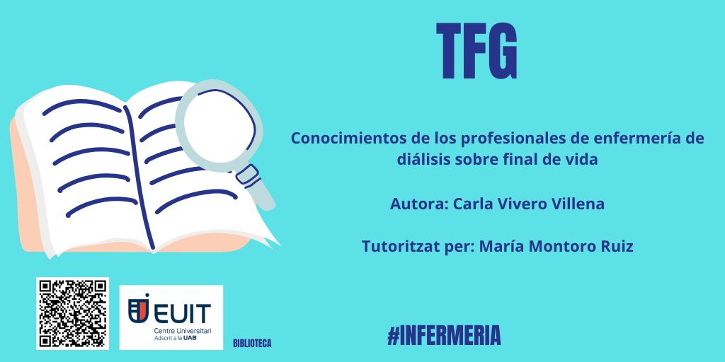 EuitBiblioteca's tweet image. 👩‍🎓#TFG #Infermeria 

📘Revisión de estrategias de prevención del síndrome de burnout en profesionales enfermeros/as de Carla Vivero Villena per la professora María Montoro Ruiz de la @euit_terrassa

📍euit.koha.es/cgi-bin/koha/o…