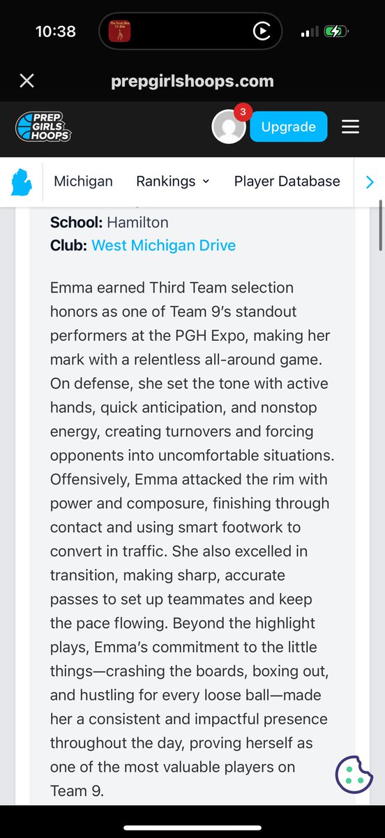 3rd-team all showcase for <a href="/EmmaSlotman/">Emma Slotman</a> !