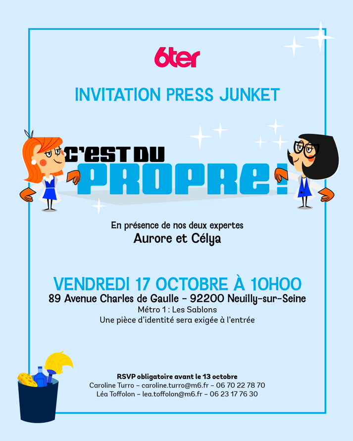 The_best_man_57's tweet photo. 6TER présentera à la presse "C'est du propre" le Vendredi 17 Octobre 2025 à 10h00 avec les deux expertes, Aurore & Célya.
#CEstDuPropre #CEDP https://t.co/dVACVxm09f