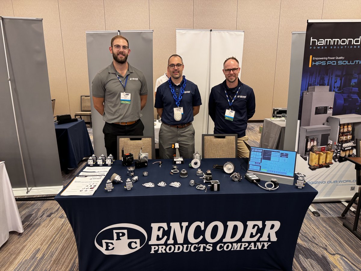 EncoderProducts's tweet image. Some of our EPC Dream Team at the #AHTDRocks showcase in Tampa!  See them at booth #18 if you are at the Fall Meeting!
Peep our Code-E swag too! 👀👀

#DoingHighTechBetter #Automation #Encoders #MotionFeedback
