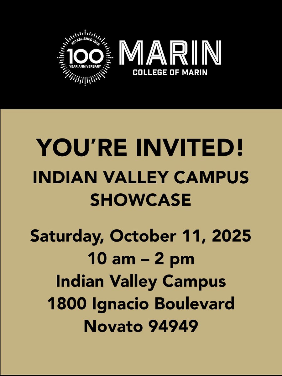 Enjoy free food, music, and tours as we kick off our centennial celebrations! Engage with our career, technical, and allied health programs. 

IVC Centennial Showcase
October 11, 2025
10 am - 2 pm
Indian Valley Campus