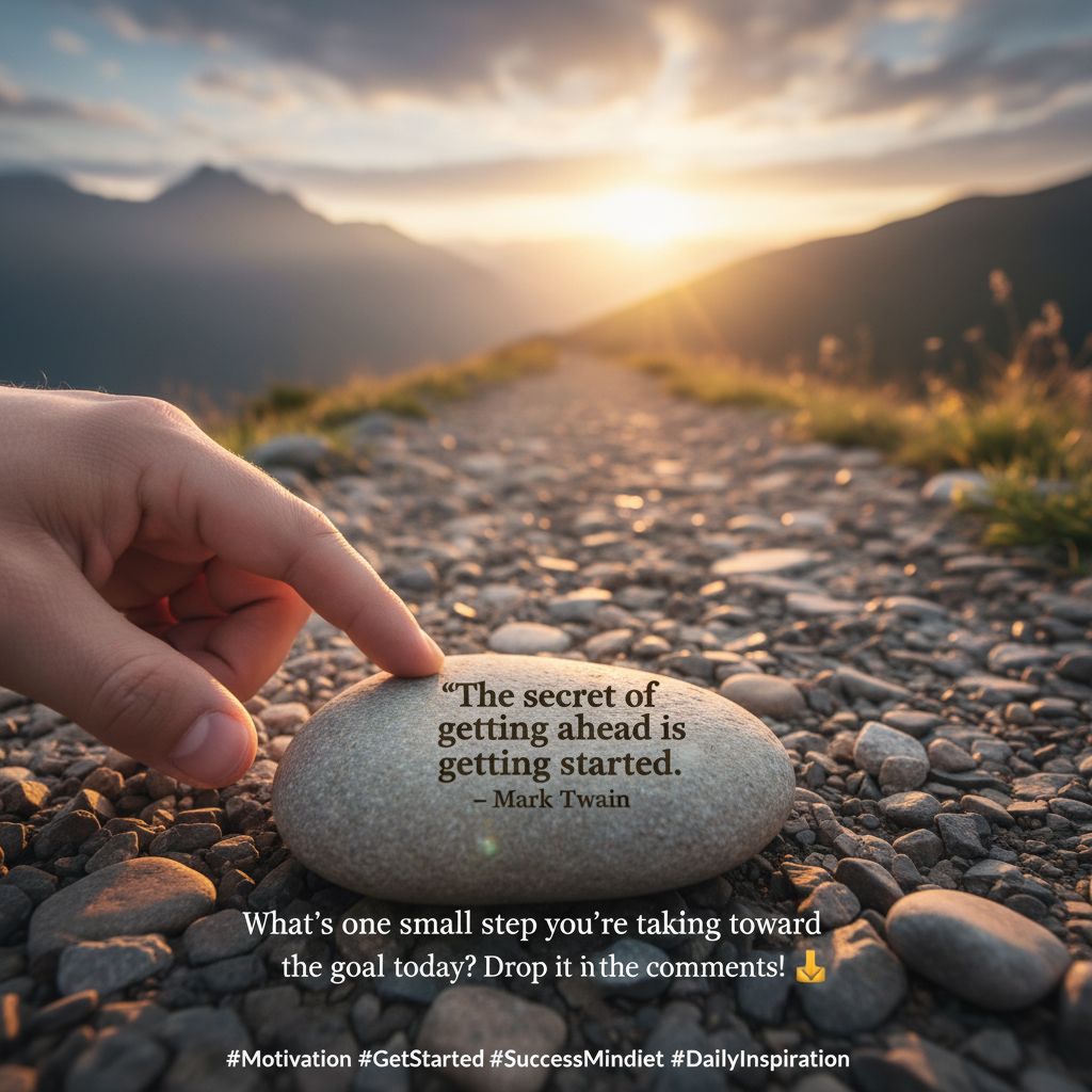 RichAdams0x's tweet image. &quot;The secret of getting ahead is getting started.&quot; - Mark Twain

What&apos;s one small step you&apos;re taking toward your goal today? Drop it in the comments! 👇

#Motivation #GetStarted #SuccessMindset #DailyInspiration