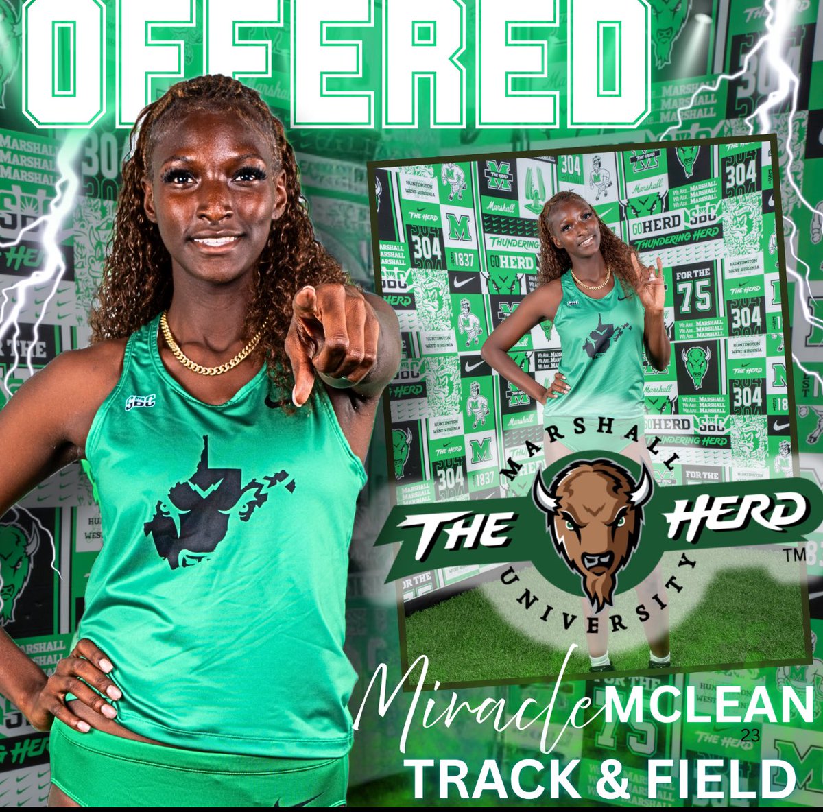 miracle_Gmclean's tweet image. Blessed to Receive another Division 1 offer from Marshall University. Thank You for believing  in me. #agtg