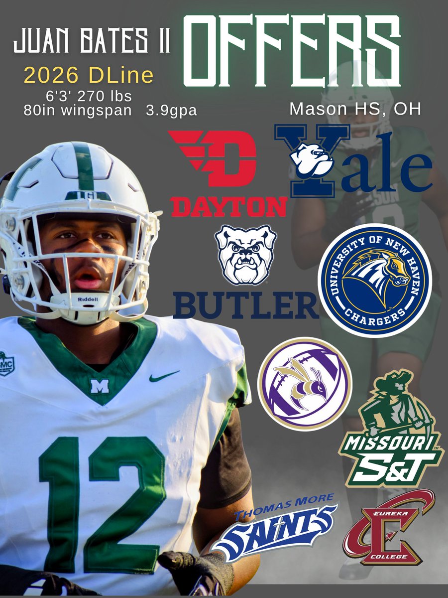 Grateful for Gods Blessings.  I still got Work to do! still grinding! <a href="/DaytonFootball/">Dayton Football</a> <a href="/yalefootball/">Yale Football</a> <a href="/ButlerUFootball/">Butler Football</a> <a href="/Miners_FB/">S&T Football</a> <a href="/UNewHavenFB/">New Haven Football</a>   <a href="/JaredLuginbill/">Jared Luginbill</a> <a href="/Bryan_Ault/">Bryan Ault - Midwest Scout</a> <a href="/AustinSchaffer2/">Austin Schaffer</a> <a href="/NSRMidwest/">NSR Midwest - IN, OH, MI</a> <a href="/PrepRedzoneOH/">Prep Redzone Ohio</a> <a href="/OhiosElite1/">Ohio’s Elite</a> <a href="/NP4Football_OT/">Non-P4 Offer Tracker</a> <a href="/MasonCometsFB/">Mason Football</a>