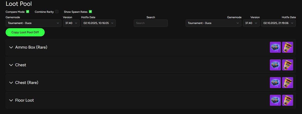 osirion_gg's tweet image. SMALL COMP UPDATE

epic has now added the mask and ramyeon to chests, floor loot and rare ammo boxes, previously they only dropped from drones/poi claim banners