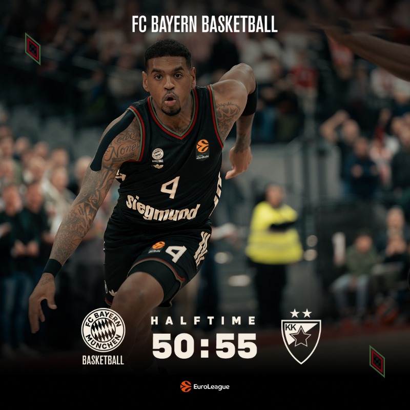 FCBBasketball's tweet photo. Pause im @sapgarden!
#WeBallTogether #BAYCZV | Foto: Kolb https://t.co/oONhr22tA0
