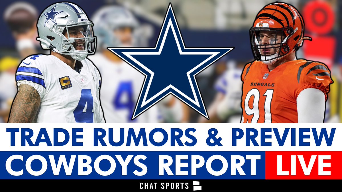 Back LIVE on the Cowboys Report:

- Trade Rumors/Ideas
- Practice Squad update after lots of movement
- Mailbag
- Jets Preview!

WATCH: youtube.com/live/P-M4LAFXU…

<a href="/ChatSports/">Chat Sports</a> <a href="/aydenparece/">Ayden Parece</a>