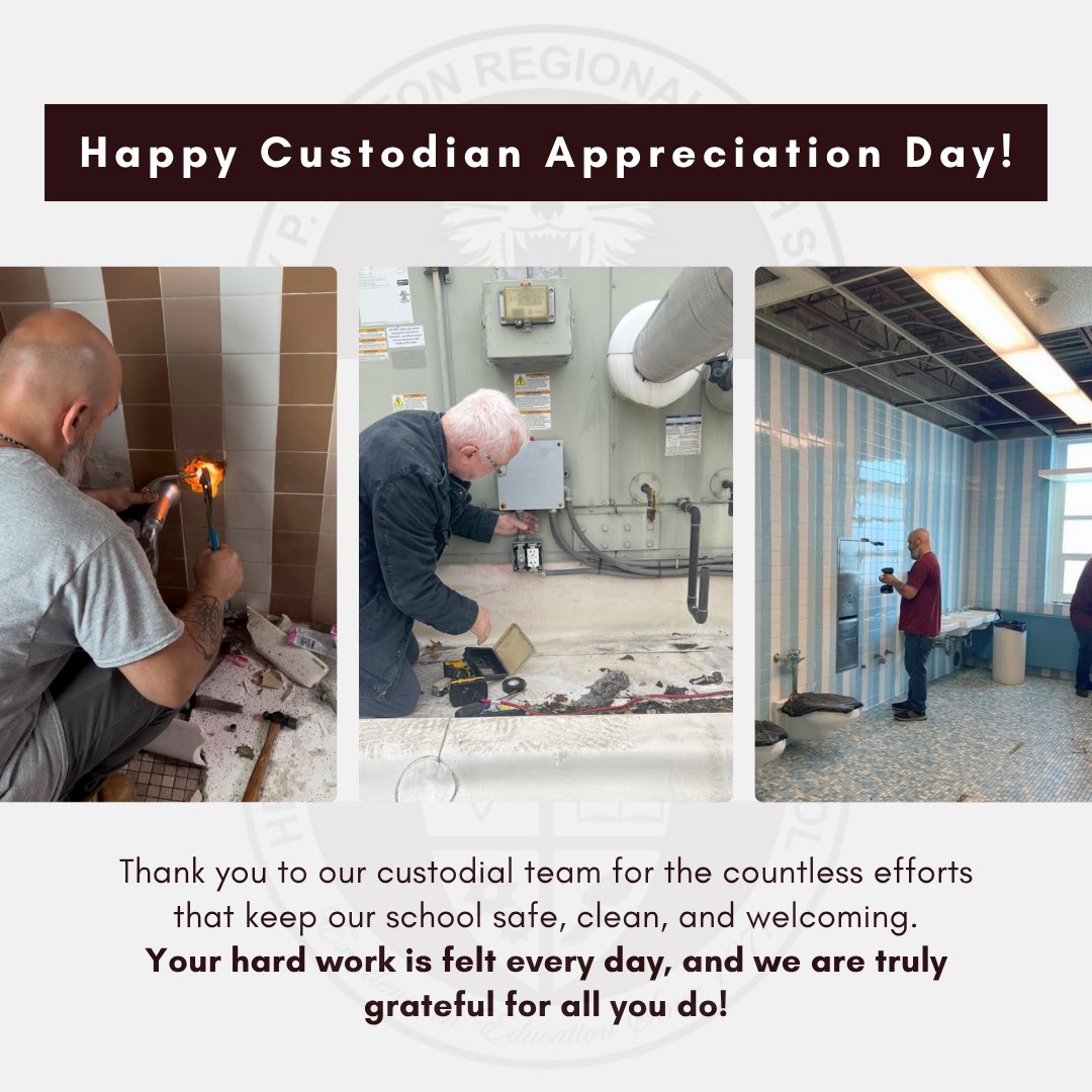 Dr_DSforza's tweet image. Today we celebrate our @BectonHS custodial staff! 💪 Here’s to the team that keeps everything moving smoothly behind the scenes. Your dedication makes a difference every day, and we’re so grateful for you!

#custodianappreciationday #thankyouteam #bectonsbest