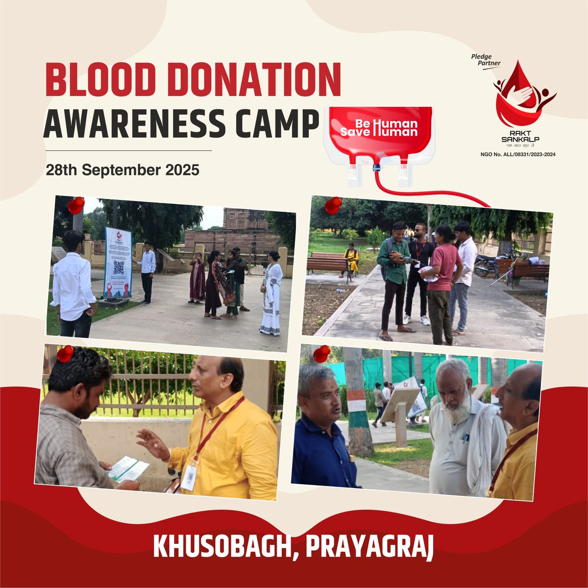 Let’s spread knowledge, break myths &amp; inspire more heroes to donate.
One step today = countless lives tomorrow.
#Raktsankalp #DonateBlood #SaveLives