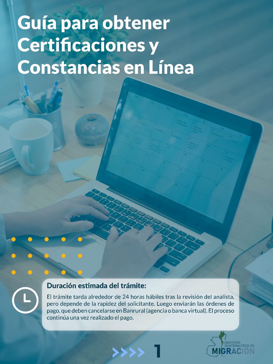 MigracionGuate's tweet image. #Extranjería | 🖥️ Guía para obtener tus certificaciones y constancias en línea de Extranjería. 1/2 🧵