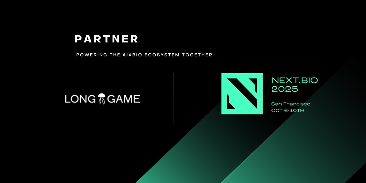 nextsequencevc's tweet image. Welcome @LongGameVC as our #NEXTBIO2025 Partner! 🎉 Together we're empowering the next wave of founders building a future powered by AI and Biology. #NEXTBIO2025