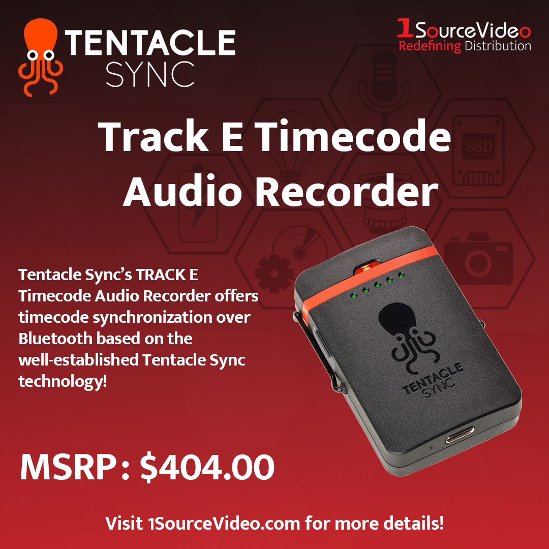 1sourcevideo's tweet image. @TentacleSync’s Track E is the compact, cable-free audio recorder with timecode sync — perfect sound, perfectly in sync! #TentacleSync #TrackE #TimecodeAudio #FilmmakingTools #SoundRecording