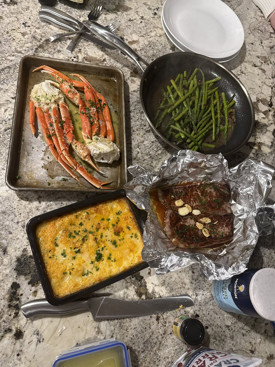 My wife and I celebrated our 3rd anniversary last night. With her being 39 weeks pregnant… I decided to bring the food to her.