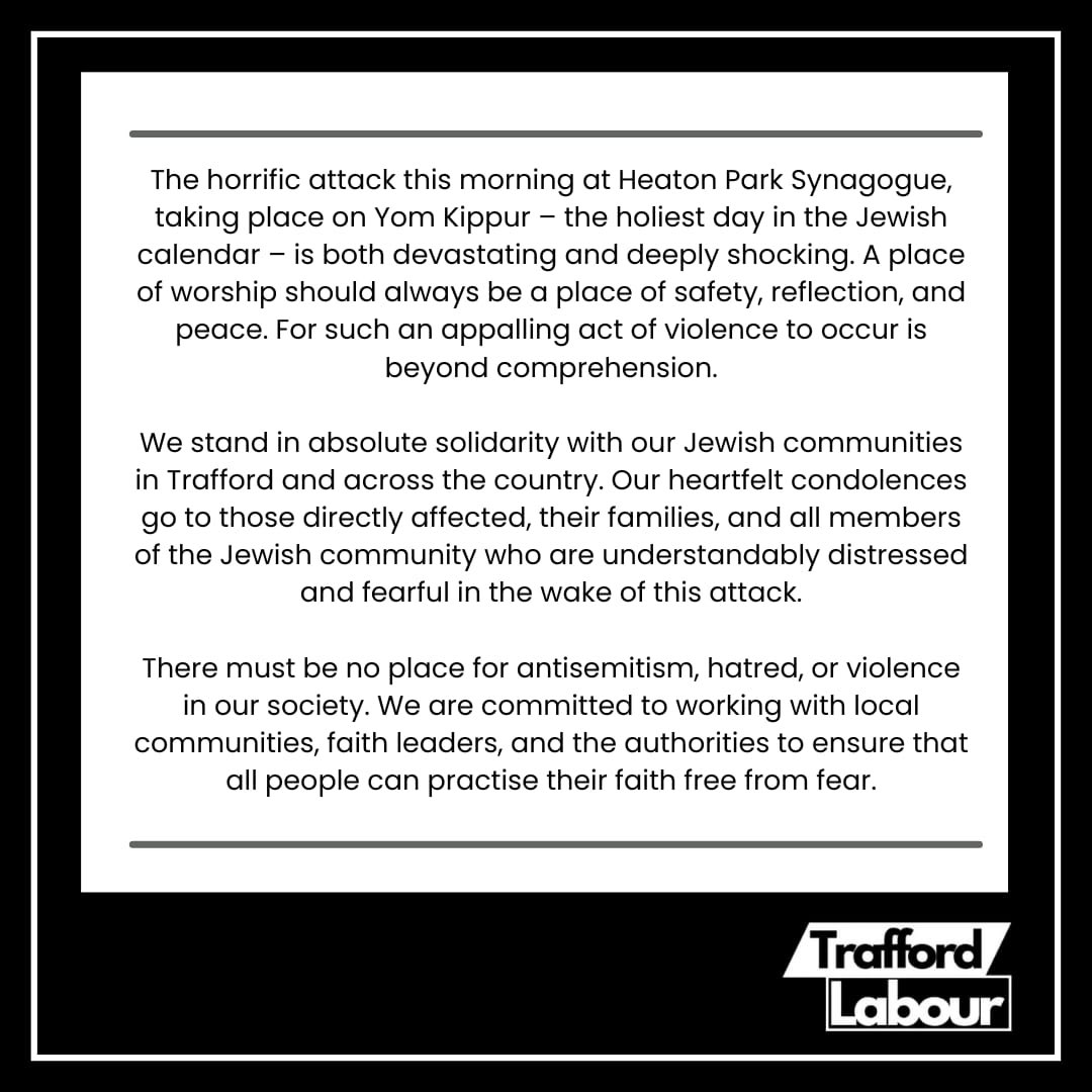 Trafford Labour tweet media
