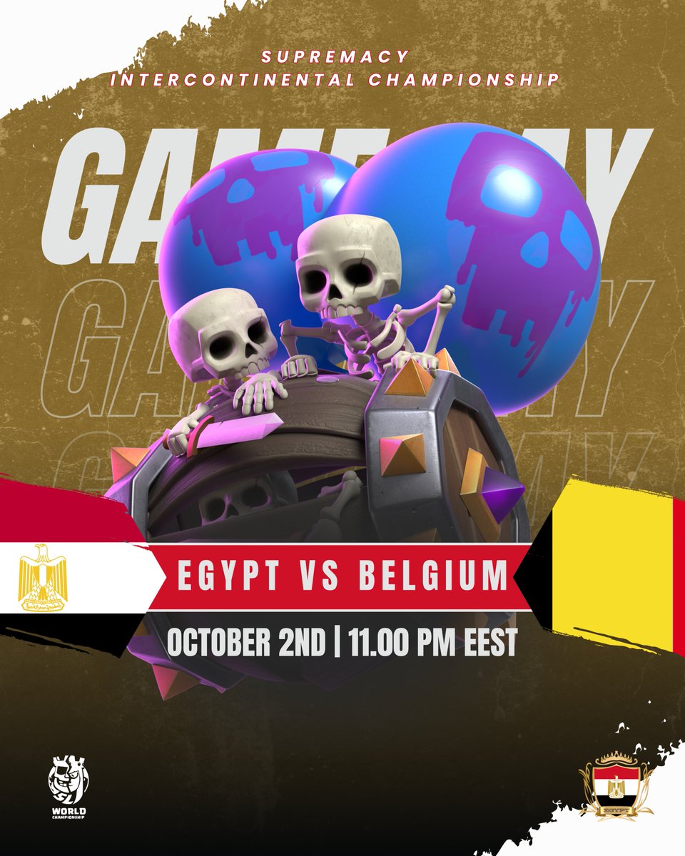 TeamEgyptGG's tweet image. ๐ @CR_Supremacy
๐ @TeamBelgium_CR
๐ Today
๐ 10.00pm EET (๐ช๐ฌ)
#WeAreEgypt