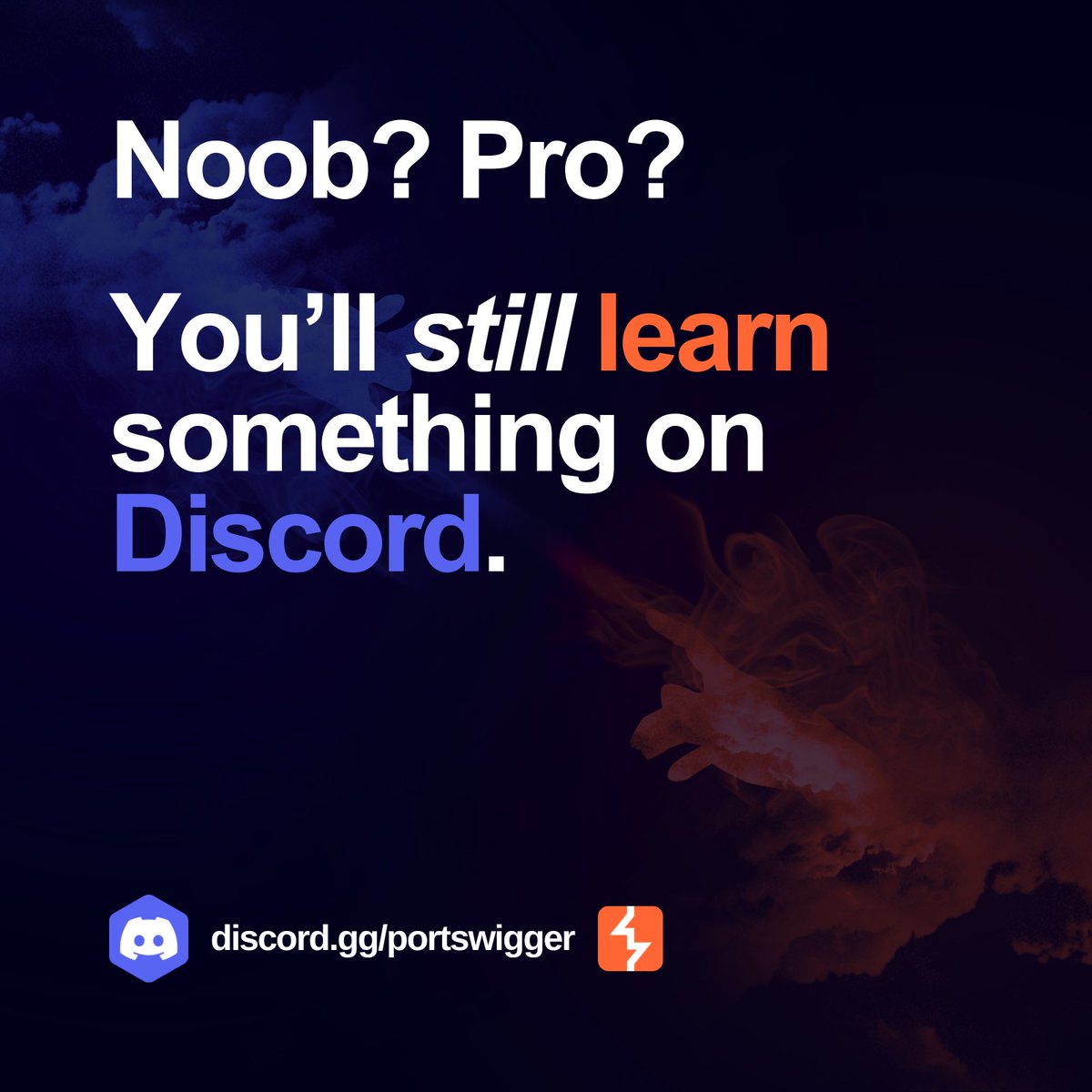 WebSecAcademy's tweet image. Everyone has something to teach or learn.

Join us on Discord 👉 discord.gg/portswigger