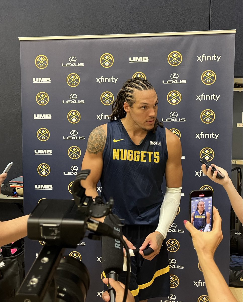 Aaron Gordon tells us “the young guys have gotten a lot better.”

He’s impressed by Peyton Watson:

“Shotmaking ability. Pace of the game. Picking his spots. Doing it on both ends.”