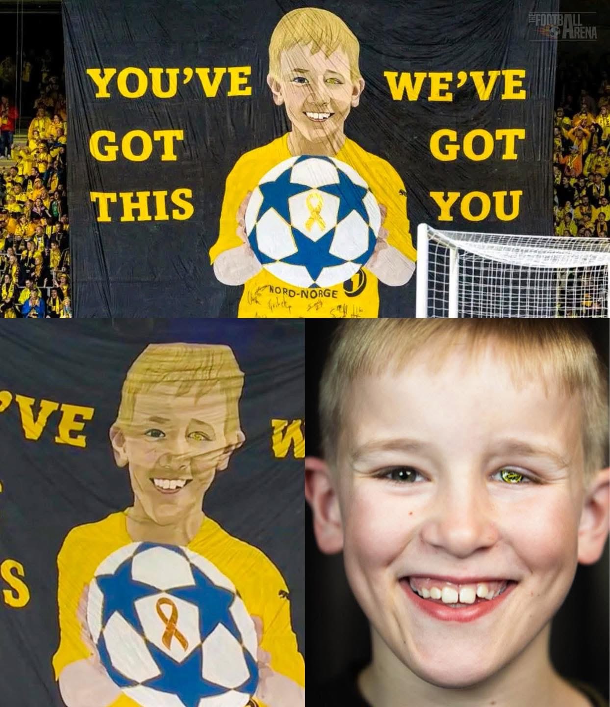 The Football Arena on X: "For their first home match in the Champions  League, Bodø/Glimt supporters honored a 9-year-old fan named Fredrik, who  has overcome cancer. After losing an eye to the