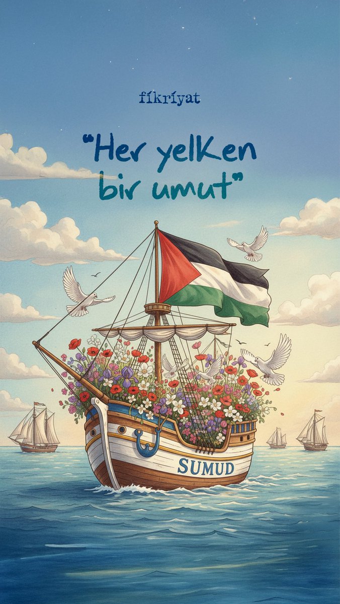 savurf25's tweet photo. “Her yelken bir umut..”
#Gaza #Sumud https://t.co/4flPv6i7An
