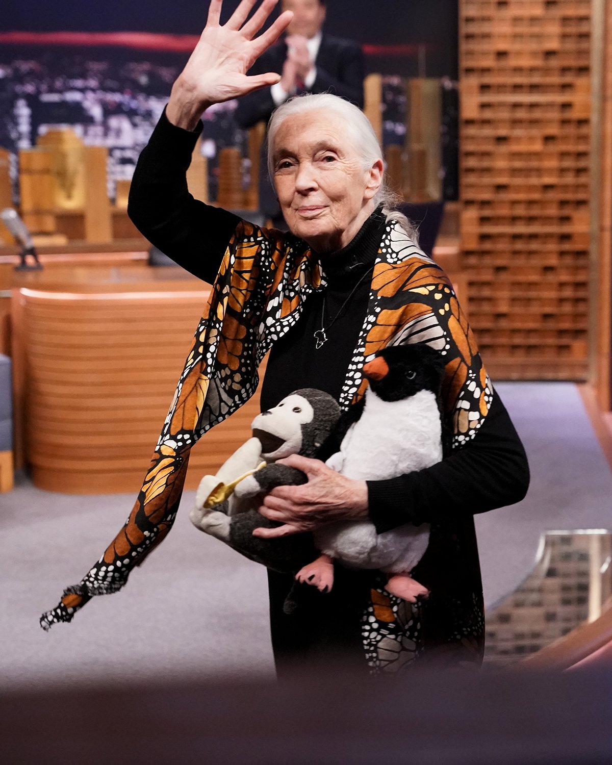 Jimmy Fallon on X: "Jane Goodall was one of the most fascinating and inspiring people I have ever met. May she rest in peace knowing what good she did for this world. #