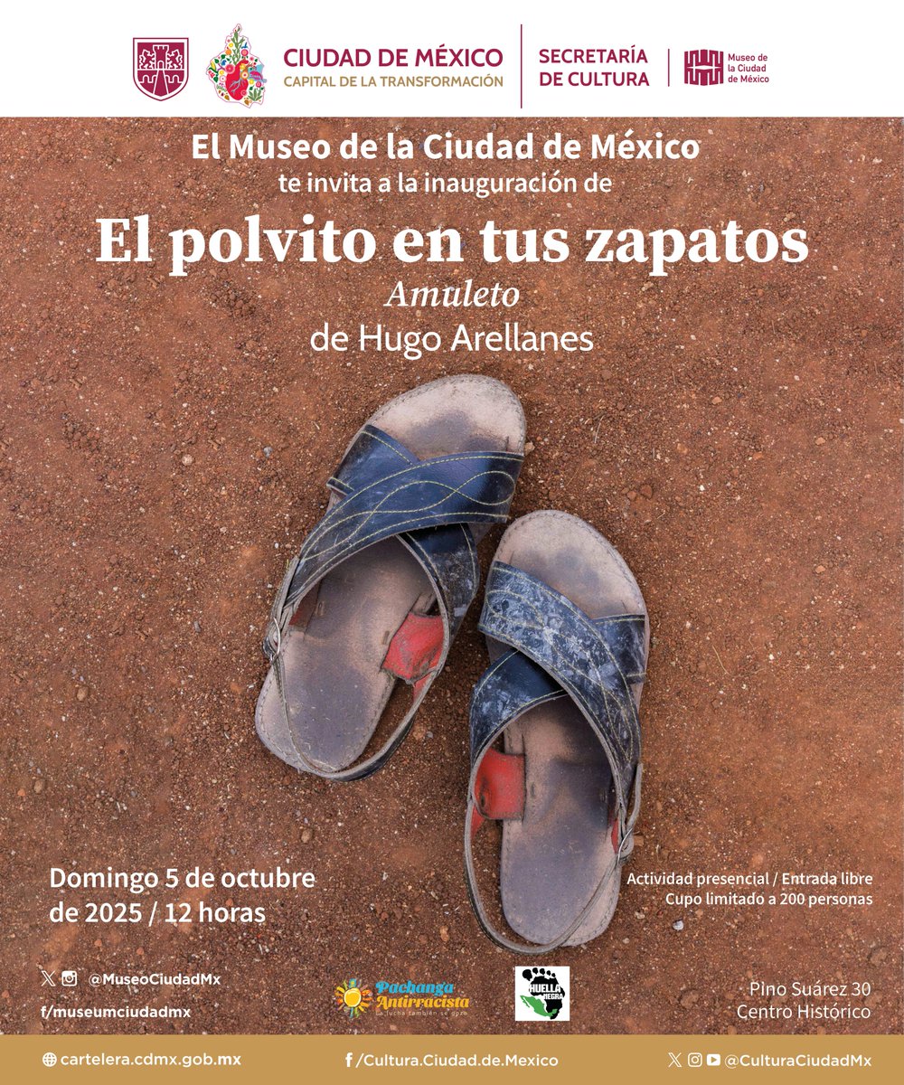 #Inauguracion|Sacude el polvito en tus zapatos y acompáñanos a la nueva exposición fotográfica del artista Hugo Arellanes que a través de su lente reivindica la dignidad, la memoria y los derechos humanos de las comunidades afrodescendientes en México

📅Domingo 5 de octubre, 14h