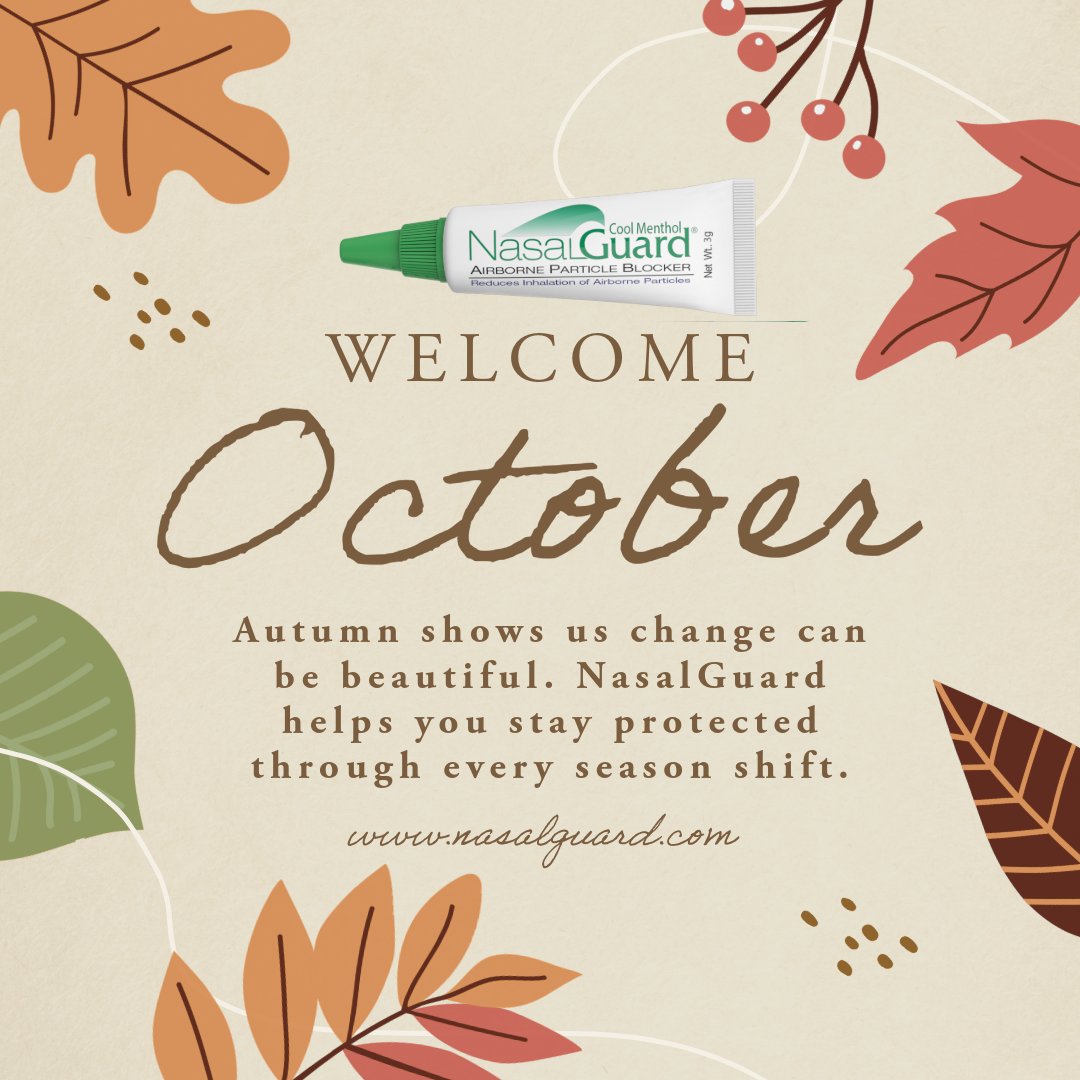 NasalGuard's tweet image. Welcome October 🍂

Autumn shows us change can be beautiful. NasalGuard helps you stay protected with every season shift!

#NasalGuard #FallWellness #OctoberVibes #AllergyRelief #AirborneDefense #CleanAirCare #SeasonalSupport #BreatheBetter #FallRoutine