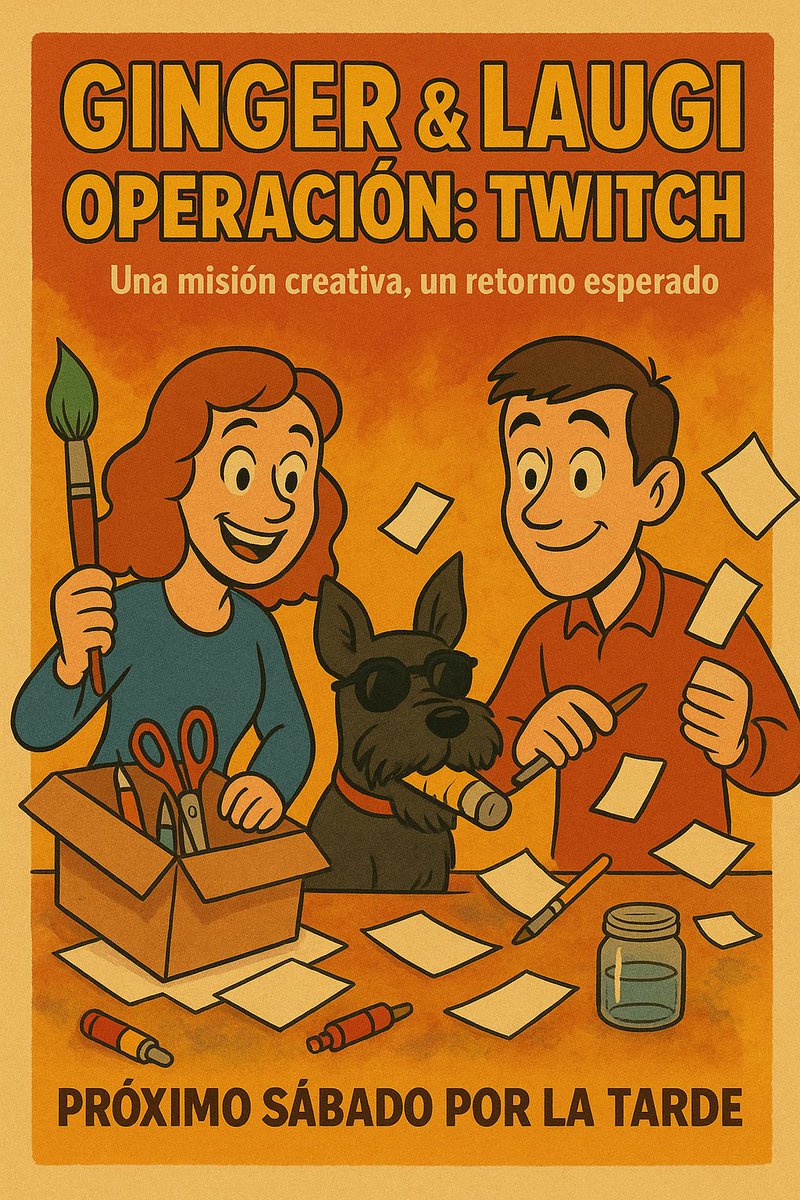 78Laugi's tweet photo. Próximo sábado por la tarde en Twitch: Ginger &amp; Laugi.

El retorno que nadie pidió… pero todos necesitaban en https://t.co/g6OZpbj9d9

#twitch #acuarelas #manualidades #stream https://t.co/tzoxQD7wai