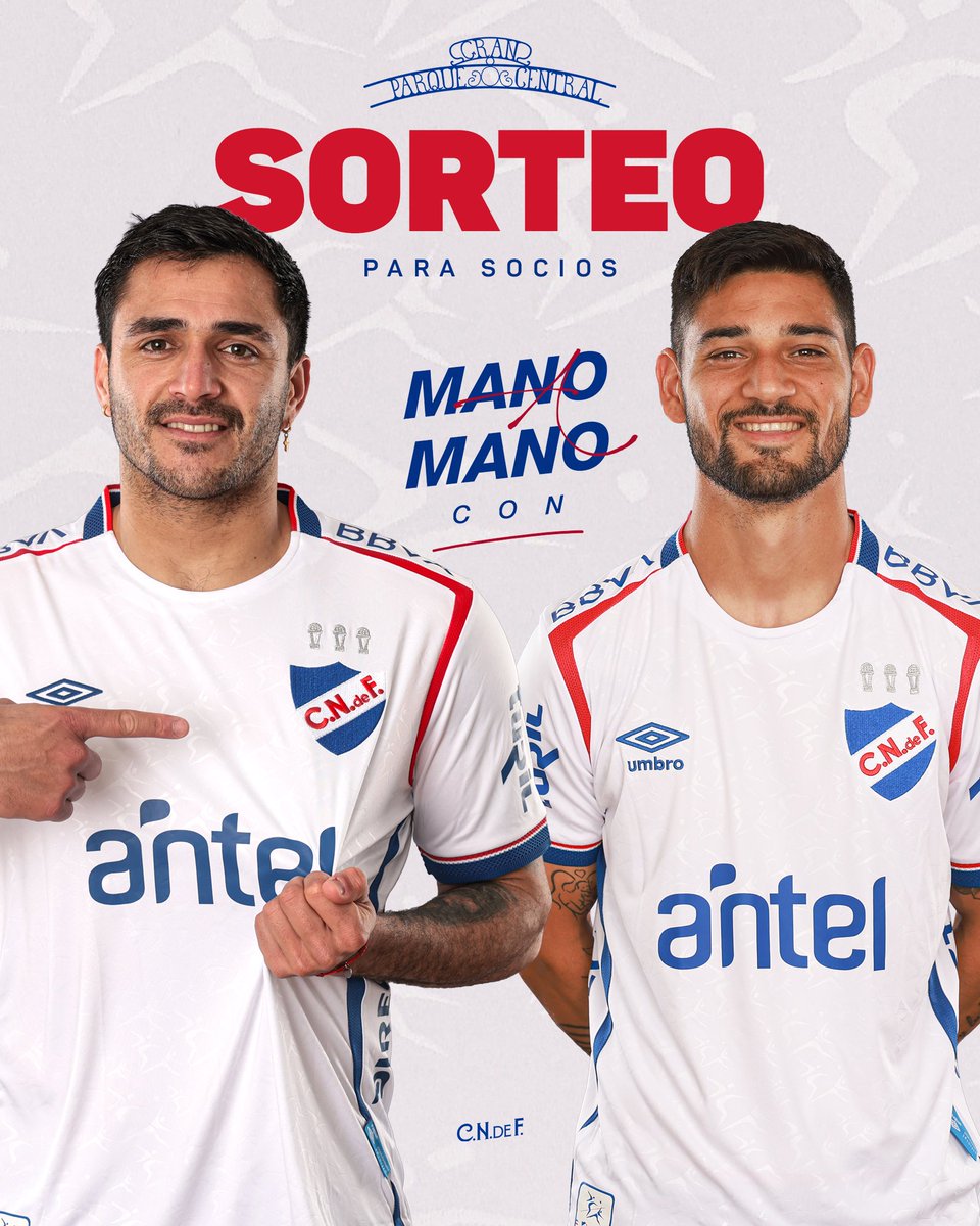 🍀 𝙎𝙊𝙍𝙏𝙀𝙊 

👉🏻 Participá del #ManoAMano exclusivo para socios con Maximiliano Gómez y Emiliano Ancheta en la previa del partido 🆚 Cerro Largo  

Para participar:  
✅ Reposteá esta publicación
✅ Comentá tu número de socio y arrobá a 2 Bolsos

ℹ️ Sortearemos 2 socios + 1