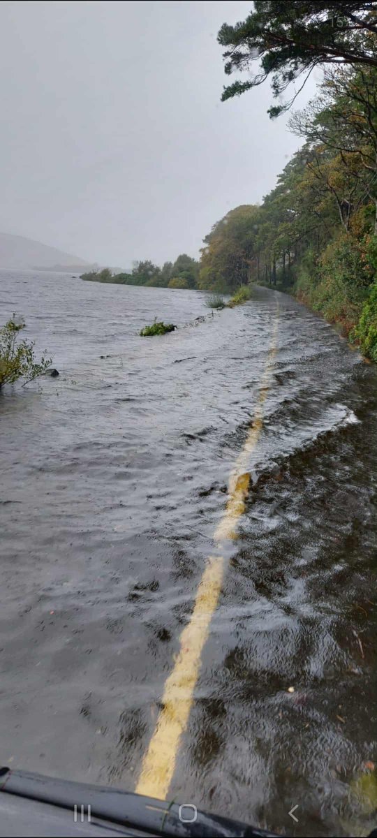 N59 main rd just near Josies after filling station. lake and road now joined