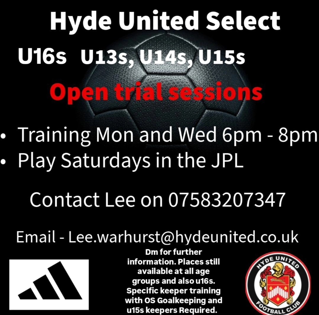 (Lee Warhurst) Hyde FC Academy. Droylsden Juniors tweet media
