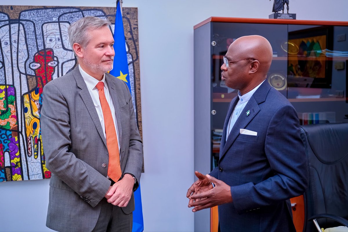 HyacinthAlia's tweet photo. Today, I met with the European Union Ambassador to Nigeria to reaffirm our shared commitment to peace, humanitarian support, and economic development in Benue State. https://t.co/LjPqH93ueZ