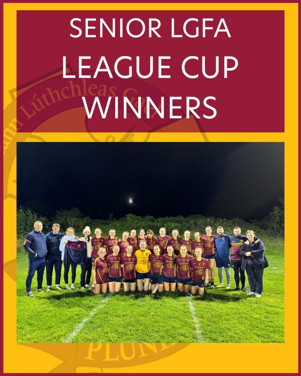 Congrats to our Senior Ladies Gaelic Football team on winning the <a href="/dublinladiesg/">DublinLGFA</a> Div 4A League Cup Final in a hard fought battle against <a href="/beanneadair/">Beann Eadair CLG</a>.

And best of luck to the team next Wed, 8th Oct when they play the Div 4 league final away against <a href="/GardaWMTGaels/">Garda Westmanstown Gaels</a> at 7:30pm.