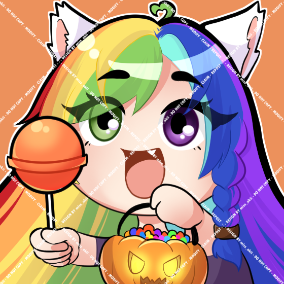 miss_akii's tweet photo. Day 1 Spooky Edition - This is the lovely Misaki, the OC of @SequionaNeko  - I hope you enjoy the emote, thank you for your trust!

Unfortunately, I can't create an emote every day, but I still want to try to draw a lot and make others happy.

#twitch #freeemote #emotetober2025 https://t.co/n4ZYjlWufD