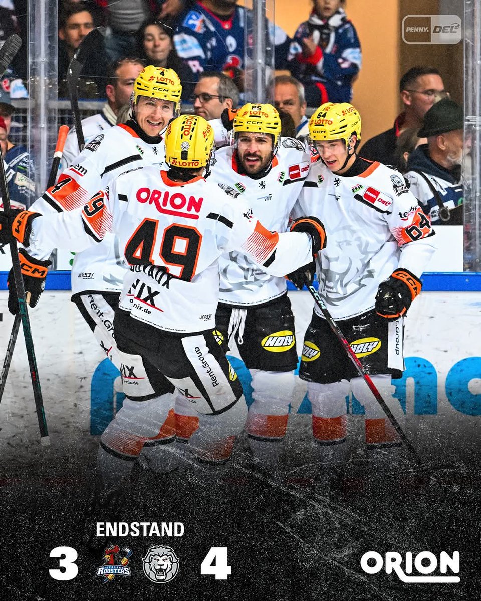 HAPPY END. 

Ersten Dreier der Saison geholt. 💪🏻

Herzlichen Glückwunsch zum ersten DEL-Tor für unseren Verteidiger Fabio Kose.

1:1 Markus Schweiger
1:2 Linus Fröberg
1:3 Fabio Kose
3:4 Matthew Wedman