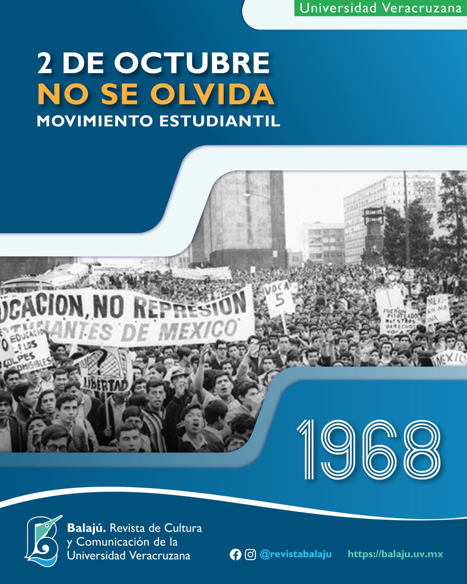 🎓✊ 2 de octubre no se olvida
En 1968, la voz estudiantil fue silenciada con violencia.
Hoy, su memoria sigue viva.
🕯️ Verdad, justicia y dignidad.
#2DeOctubreNoSeOlvida #MemoriaHistórica
