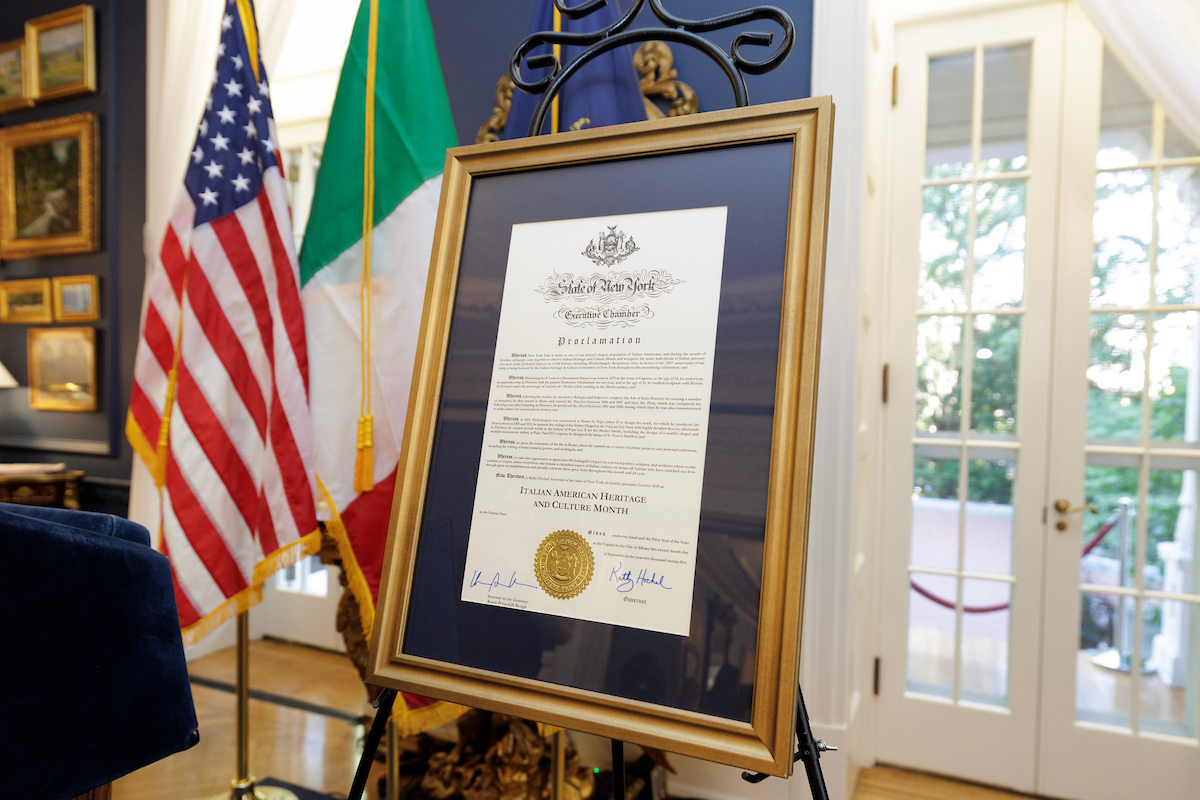 GovKathyHochul's tweet photo. The contributions, accomplishments, and values of our Italian American community are central to the culture of New York.

This Italian American Heritage and Culture Month, I’m proud to celebrate this community by investing $200,000 in New York City's Italian American Museum. https://t.co/u7RbBUzGYi