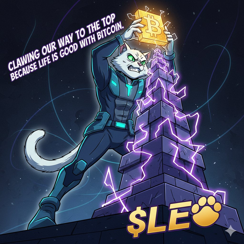 The climb isn’t easy but with Bitcoin life is easy with claws sharp and vision clear, nothing stops us from stacking higher.

From Stacks to Bitcoin, $LEO leads the charge.
Clawing our way to the top.

LFG 🔥⚡

#Stacks #Bitcoin #LEO