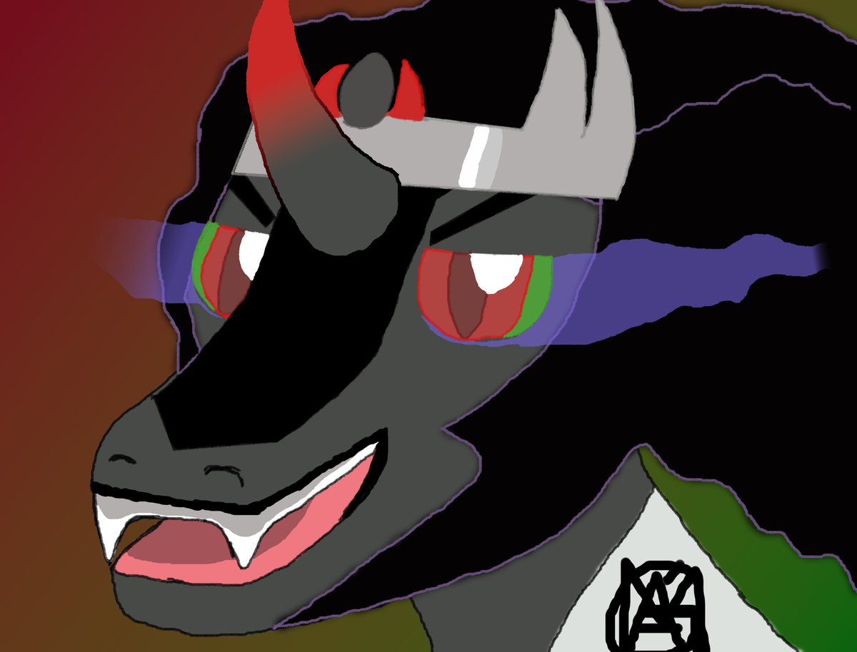 BoneMask18's tweet image. Me ha gustado como quedó #mylittlepony #kingsombra #friendshipismagic