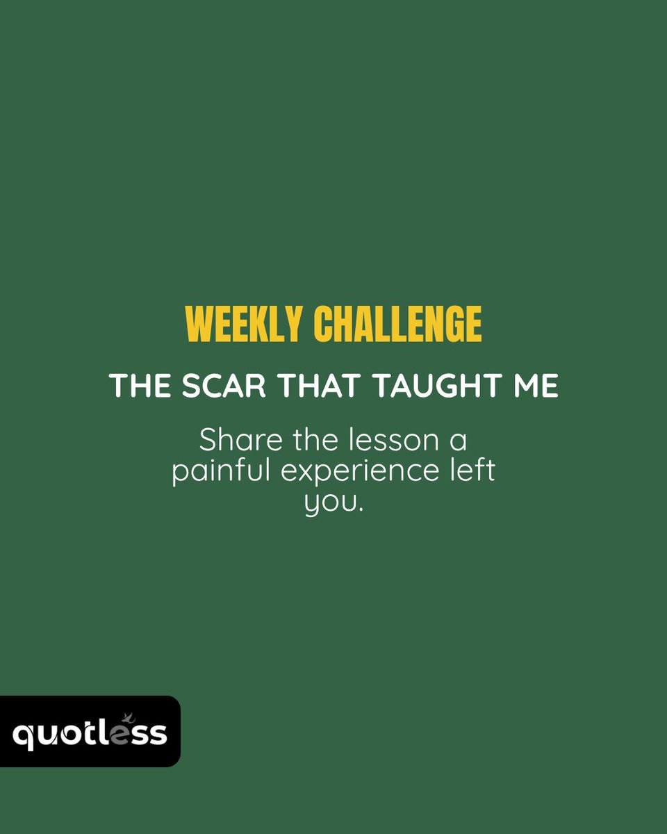 quotless's tweet photo. Not all wounds are meant to be hidden. Some leave scars that tell a story of a lesson we needed to learn. This week, we're honoring our resilience.
Ready to transform your story into strength?
👉 Join the waitlist and share your journey with us  🔗 https://t.co/B0cOLCZoFn https://t.co/prTYiDpnNN
