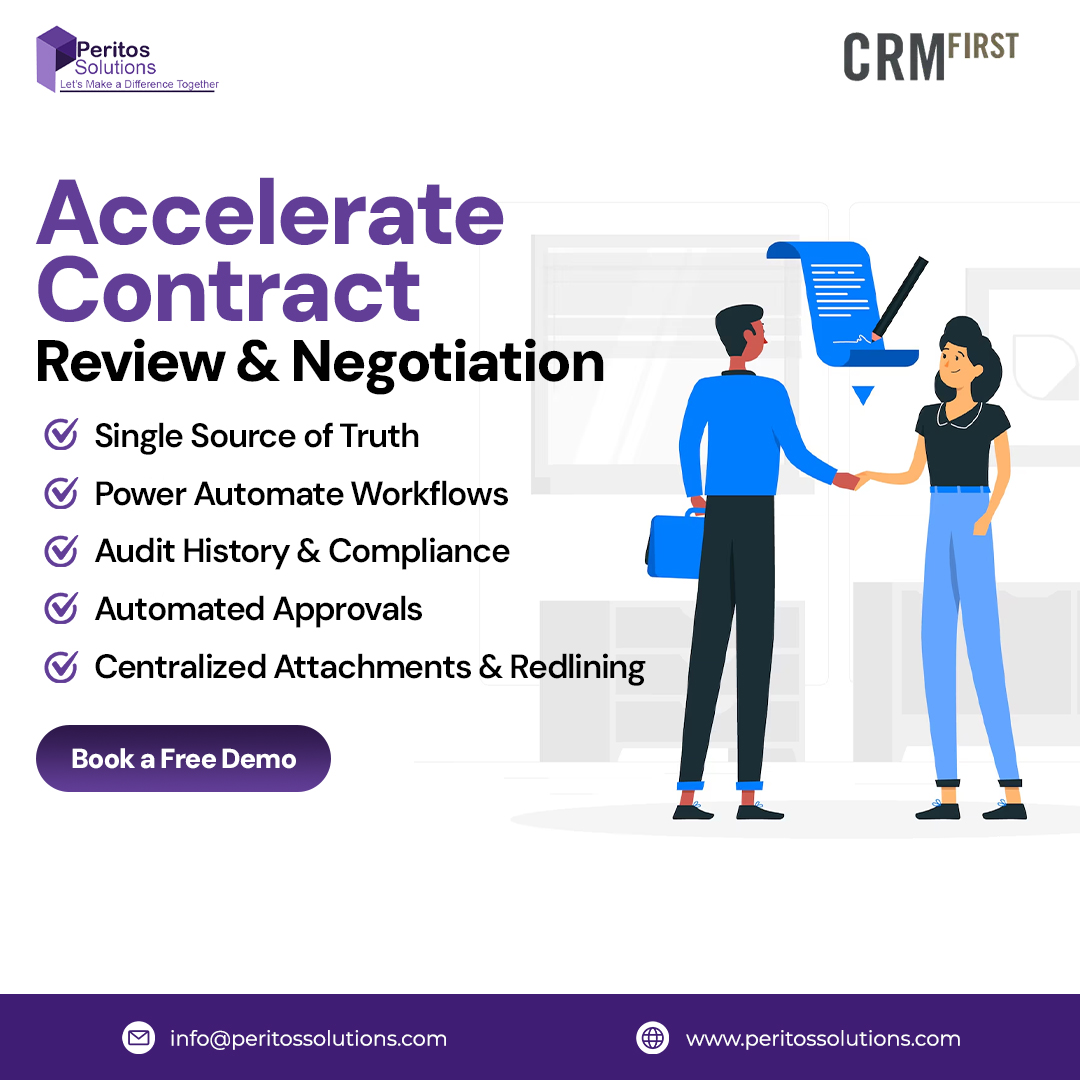 Peritos_sol's tweet photo. ⚡ Speed up contracts with Peritos &amp; CRMFIRST!
✅ Centralized contract data
✅ Automated workflows &amp; approvals
✅ Full audit trail &amp; redlining
✅ Easy uploads &amp; file access
Boost compliance, cut delays, and streamline reviews!

#ProContracts #ContractAutomation #Dynamics365 https://t.co/Ax5apE0cus