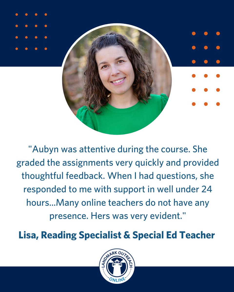 LMKOutreach's tweet image. Designed & delivered by Landmark faculty, our online courses give you practical strategies to support students with learning differences. Explore our fall lineup and find out why other educators love our online PD!
ow.ly/NSBJ50WSfP9
#TeacherPD #LearningDifferences #EdChat