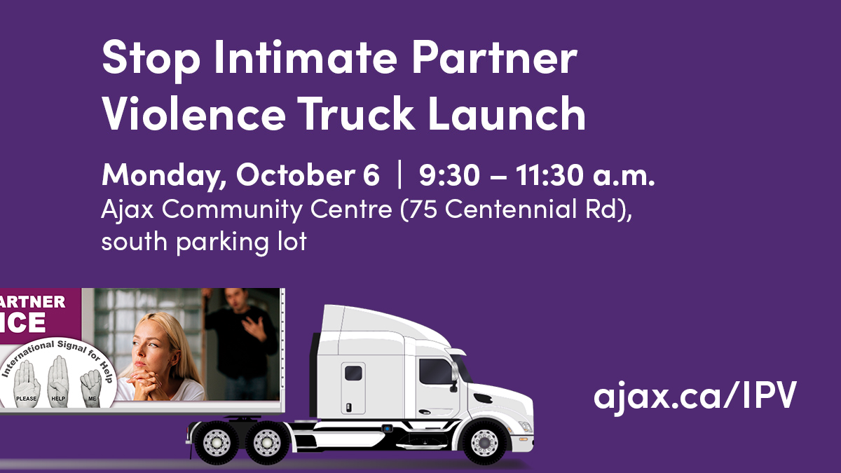 Survivors of intimate partner violence face fear of retaliation, stigma, high legal costs and cultural barriers that keep abuse hidden. Many never report their abuse—yet the violence continues.

Join Ajax Council and <a href="/bigrigwraps/">Big Rig Wraps & Signs</a> for the launch of a 53-ft Stop IPV transport